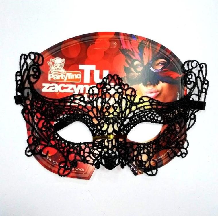 Maska koronkowa, czarna