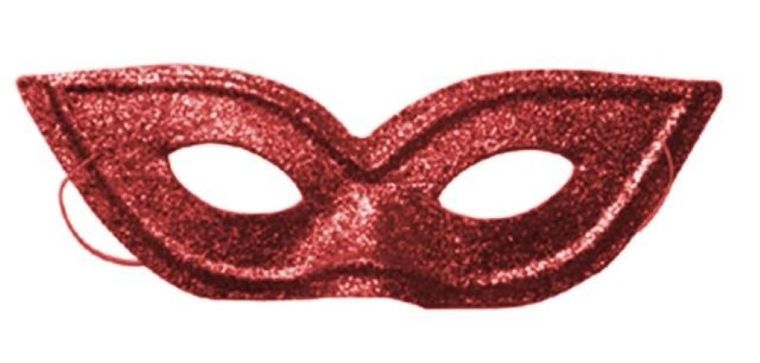 Maska, party, czerwona