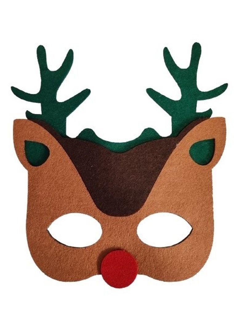 Maska renifera, filcowa