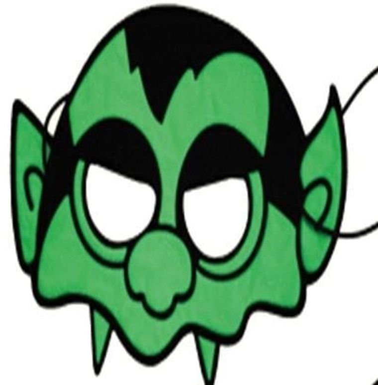 Maska, wampir, zielona