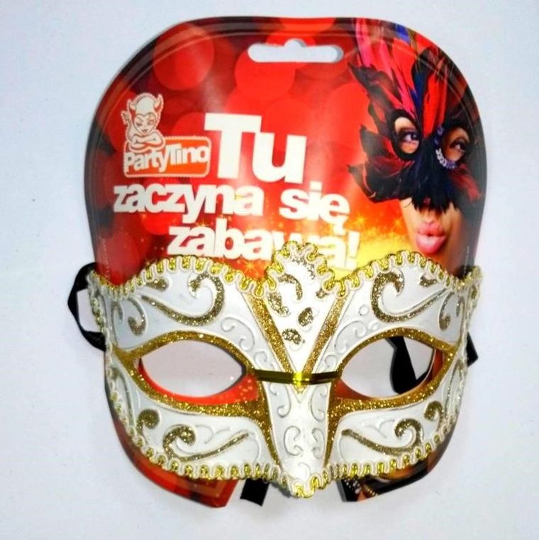 Maska wenecka, biała