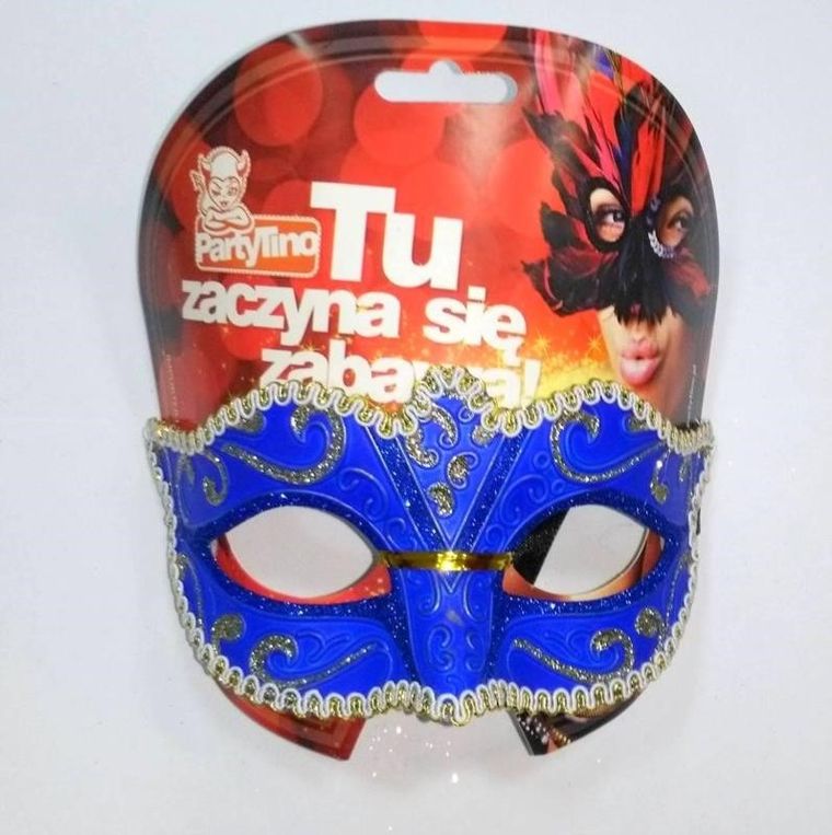 Maska wenecka, granatowa
