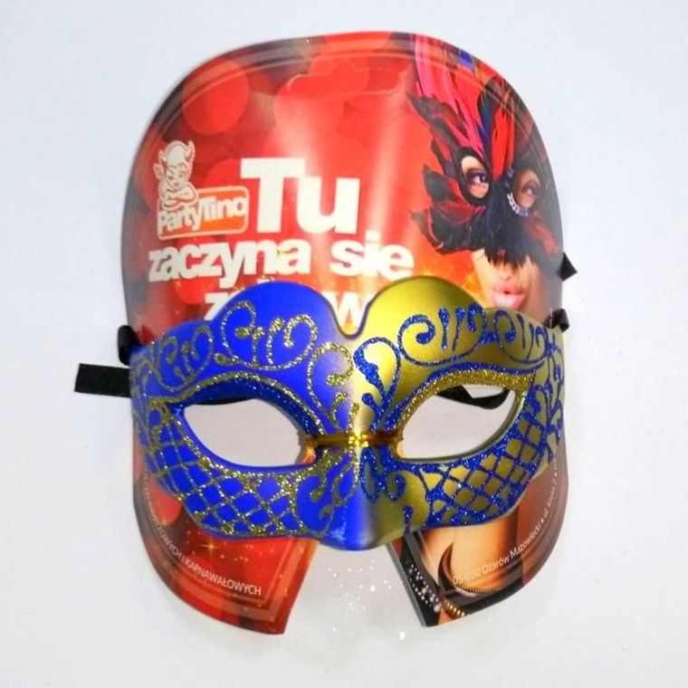 Maska wenecka, granatowa