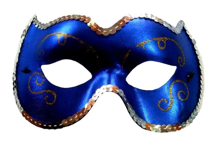 Maska wenecka, granatowa