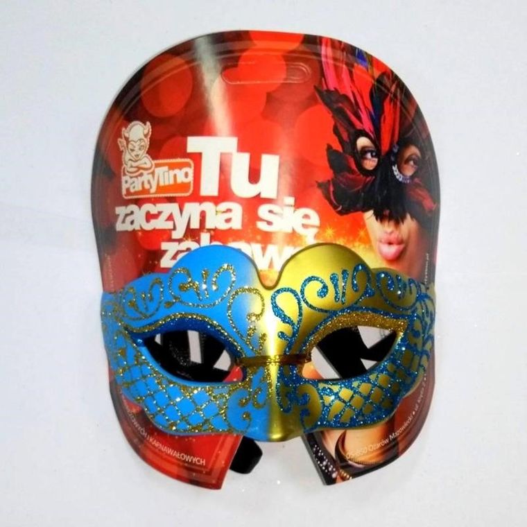 Maska wenecka, niebieska