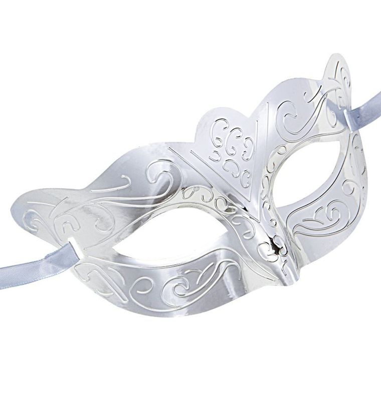 Maska wenecka, srebrna