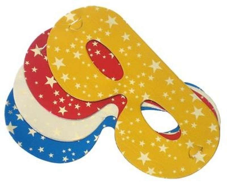 Maski w gwiazdki, zestaw, 4 szt.