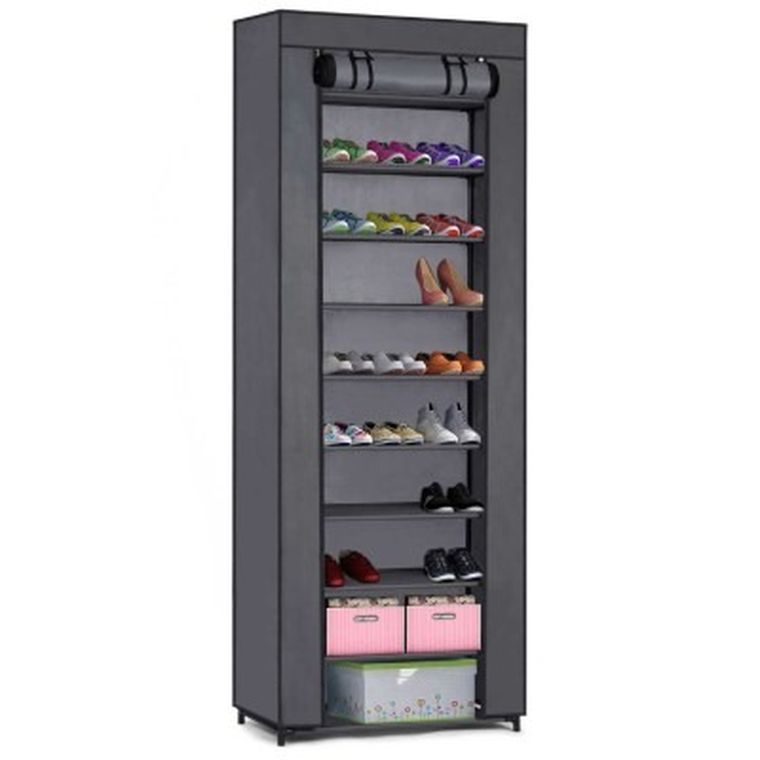 Massido, szafa tekstylna, 58-28-175 cm, grafitowa