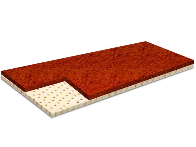 Materace z Gór, Top Lateks Kokos, materac odświeżający, nawierzchniowy, lateksowy, kokosowy, bez pokrowca, 80-120-4 cm