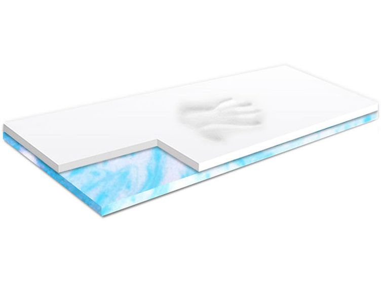 Materace z Gór, Top Marshmalo Visco, materac otulający, nawierzchniowy, termoelastyczny, bez pokrowca, 60-120-6 cm