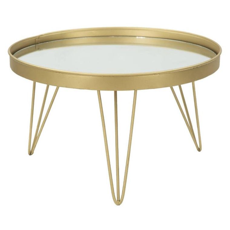 Mauro Ferretti, dekoracyjna lustrzana taca na nóżkach, Ø 36.5 cm