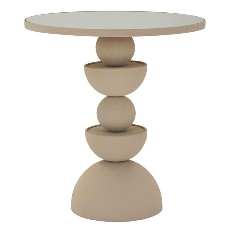 Mauro Ferretti, Dune, stolik kawowy z lustrzanym blatem, średnica 45 cm