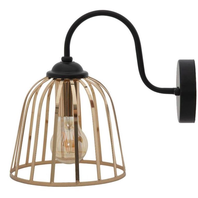 Mauro Ferretti, kinkiet ze złotym kloszem, 18-25-28 cm