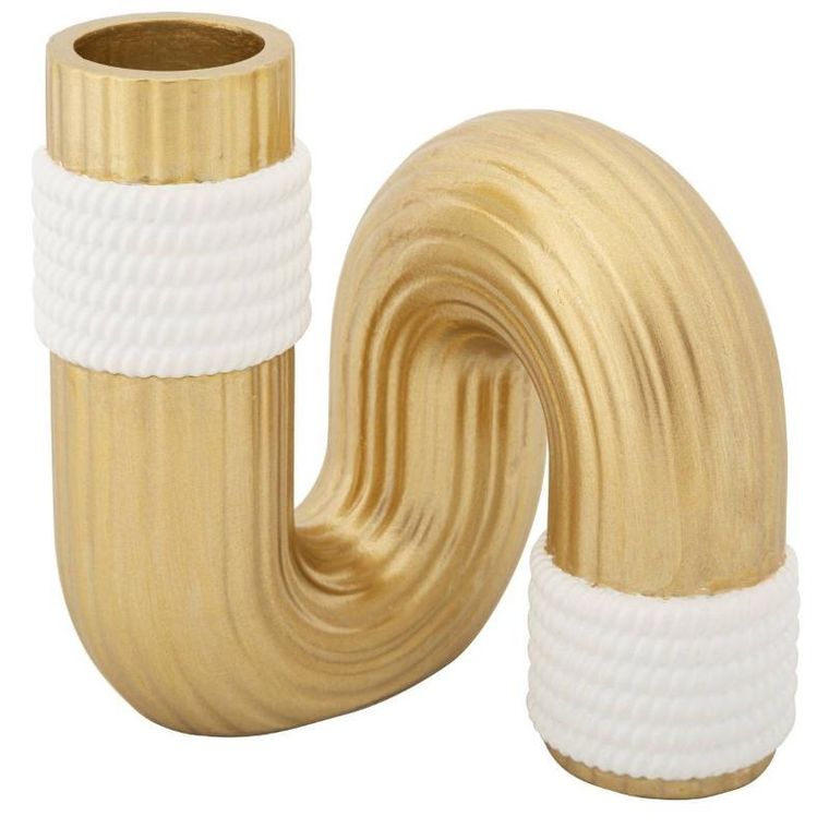 Mauro Ferretti, wazon w kształcie fali z polyresinu, wys. 13 cm