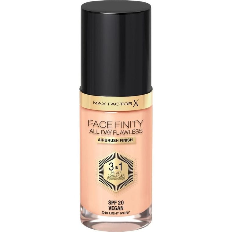 Max Factor, Facefinity All Day Flawless 3in1, podkład do twarzy, nr c40 Light ivory, 30 ml