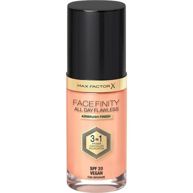 Max Factor, Facefinity All Day Flawless 3in1, podkład do twarzy, nr c80 bronze, 30 ml