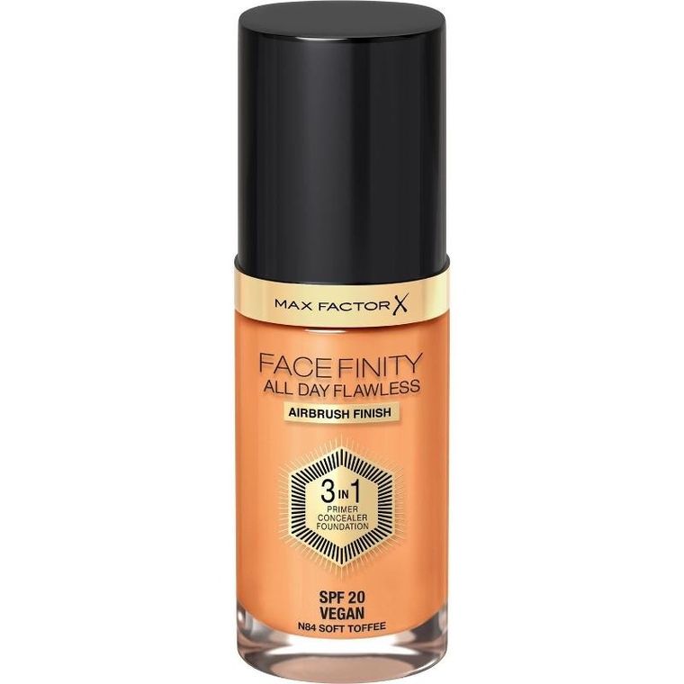 Max Factor, Facefinity All Day Flawless 3in1, podkład do twarzy, nr n84 soft toffee, 30 ml