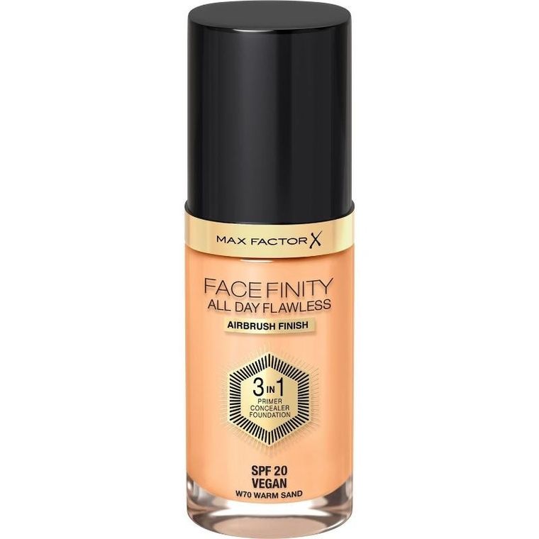 Max Factor, Facefinity All Day Flawless 3in1, podkład do twarzy, nr w70 Warm sand, 30 ml