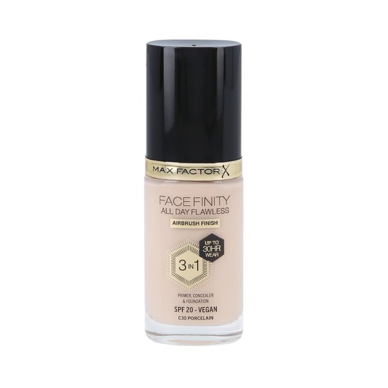 Max Factor, Facefinity All Day Flawless 3W1, podkład do twarzy SPF20, C30 Porcelain, 30 ml