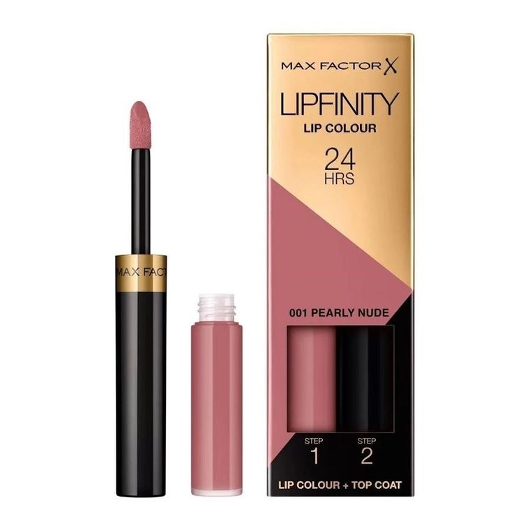 Max Factor, Lipfinity Lip Colour, dwufazowa pomadka w płynie o długotrwałym efekcie, 01 Pearly Nude