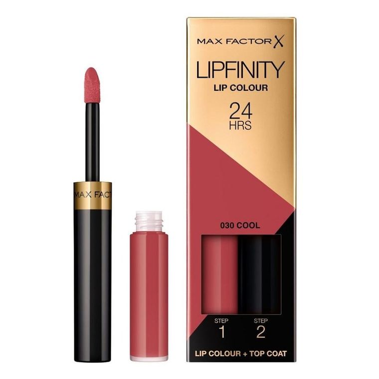 Max Factor, Lipfinity Lip Colour, dwufazowa pomadka w płynie o długotrwałym efekcie, 030 Cool
