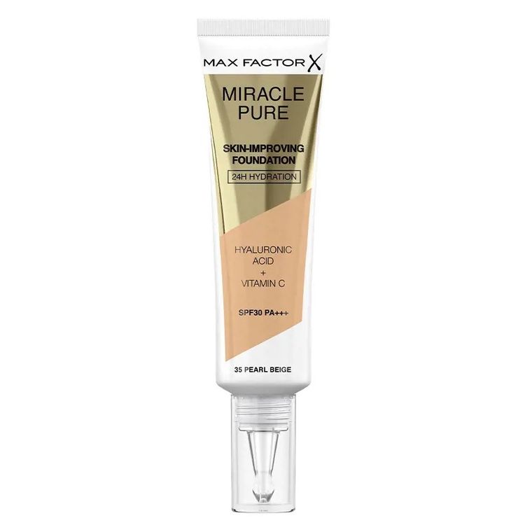 Max Factor, Miracle Pure SPF30 PA+++ podkład poprawiający kondycję skóry, 35 Pearl Beige, 30 ml