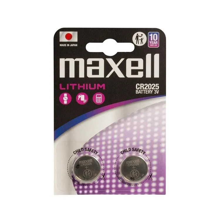 Maxell, bateria litowa, 3V, CR2025, 2 szt.