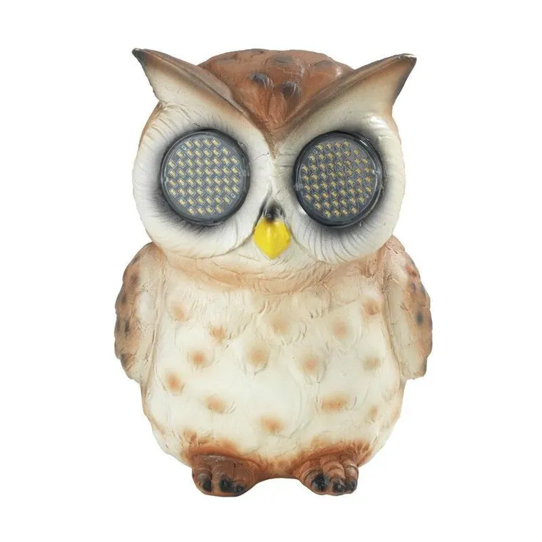 Maximex, figurka ogrodowa solarna, sowa z mrugającymi oczami LED, 13 cm