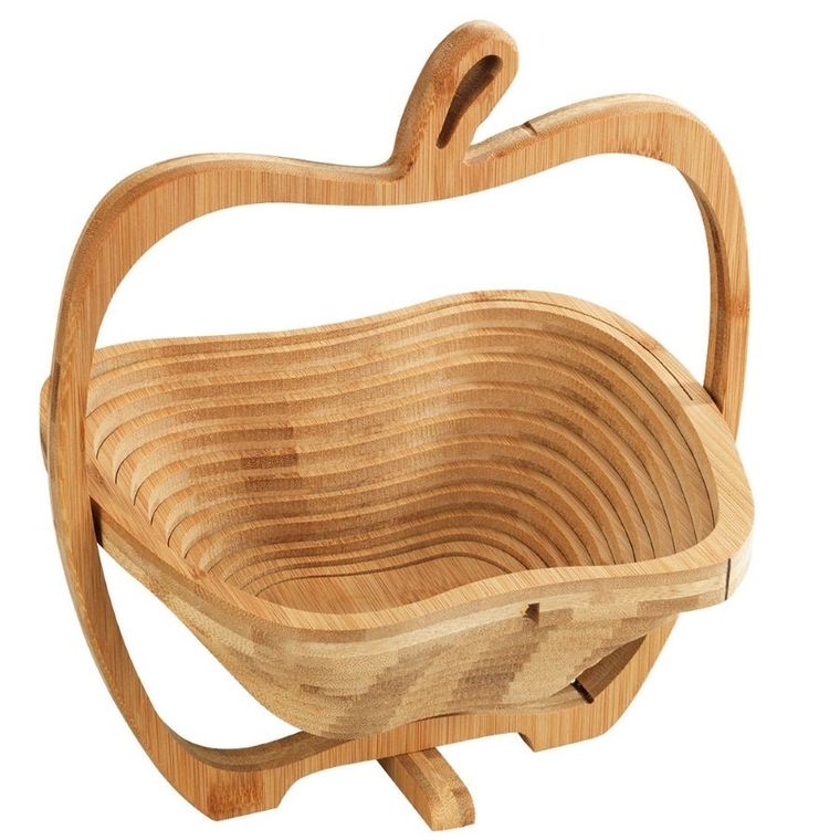 Maximex, koszyk na owoce składany, 22,5-30 cm, bambus