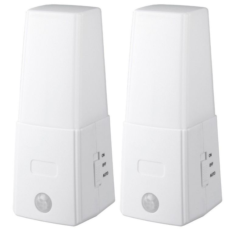 Maximex, lampka nocna LED z sensorem ruchu, 2w1, 2 szt.