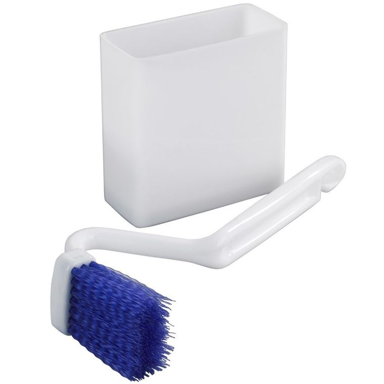 Maximex, szczotka kątowa do czyszczenia wc i pojemnik z przyssawkami
