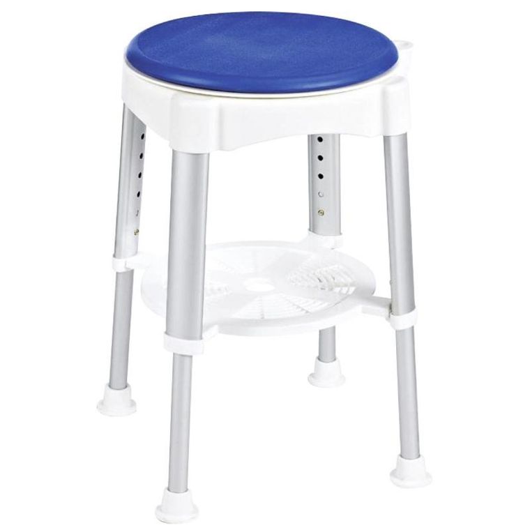 Maximex, taboret pod prysznic, obrotowe siedzisko, wysokość 41,5-59 cm