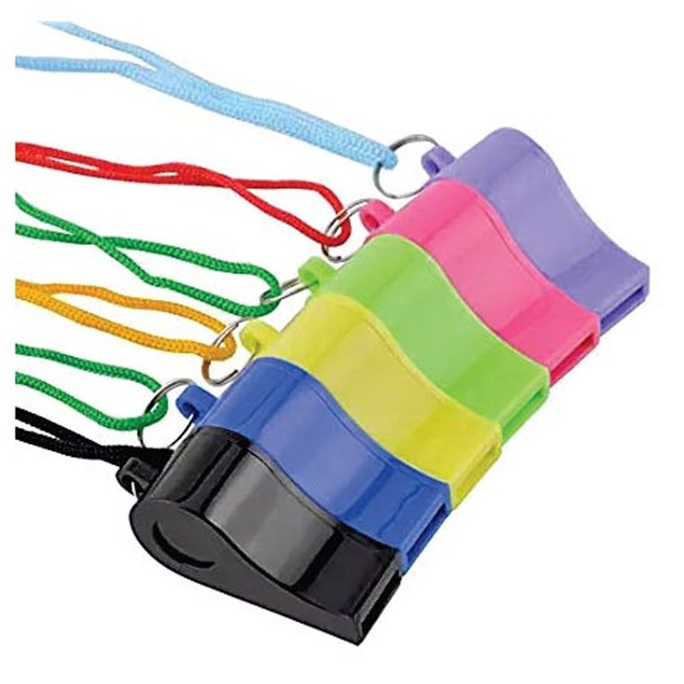 Maxwel, gwizdek plastikowy, mały ze sznurkiem