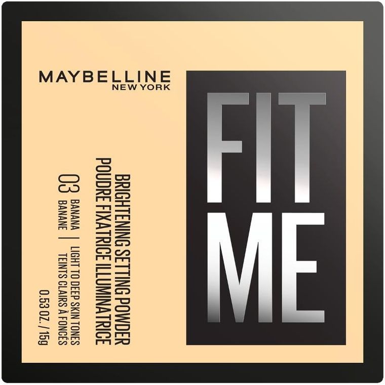 Maybelline Fit Me, puder sypki matujący, 03 banana, 15 g
