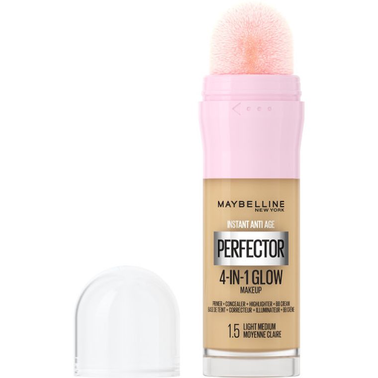 Maybelline, Instant Perfector 4in1 glow, rozświetlająca baza, 1.5 Light Medium, 20 ml