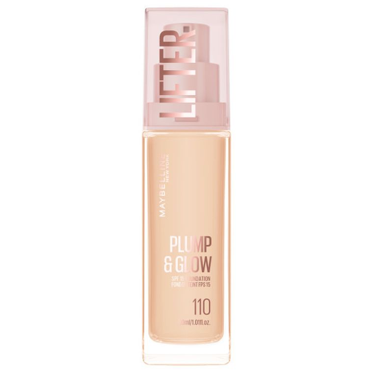 Maybelline, Lifter Plump & Glow, podkład rozświetlający, nr 110, 30 ml