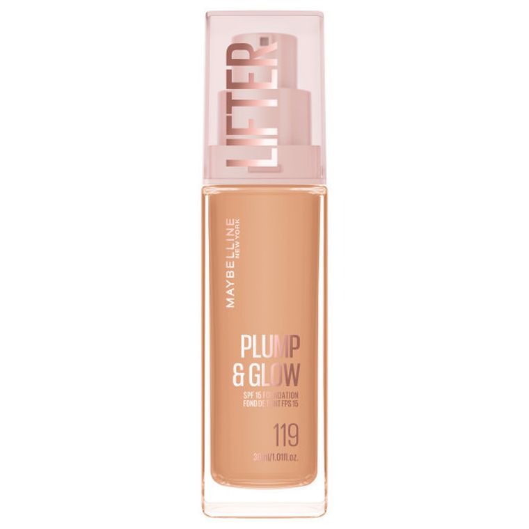 Maybelline, Lifter Plump & Glow, podkład rozświetlający, nr 119, 30 ml