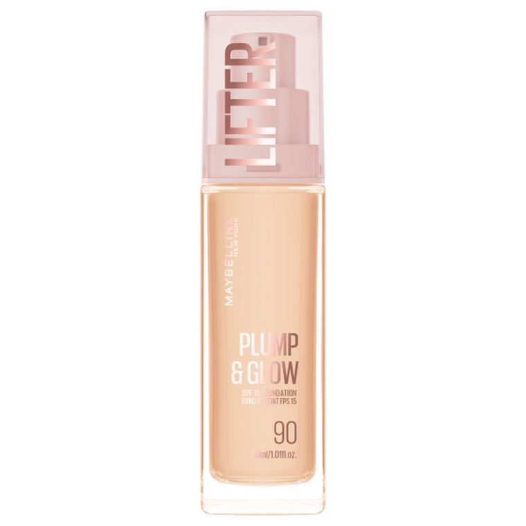 Maybelline, Lifter Plump & Glow, podkład rozświetlający, nr 90, 30 ml