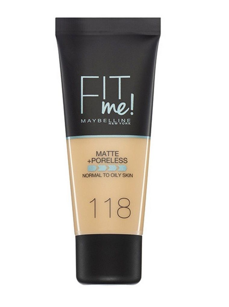 Maybelline New York, Fit Me, matujący podkład do twarzy, 118 Nude, 30 ml