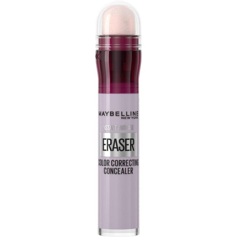 Maybelline New York, Instant Eraser, korektor do twarzy w płynie, purple, 68 ml