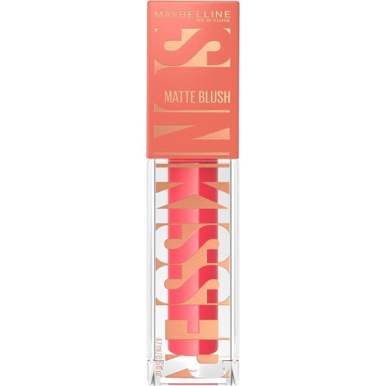 Maybelline New York, Sunkisser Hazy Matte, róż do policzków w płynie, 30 pink mirage, 4,7 ml