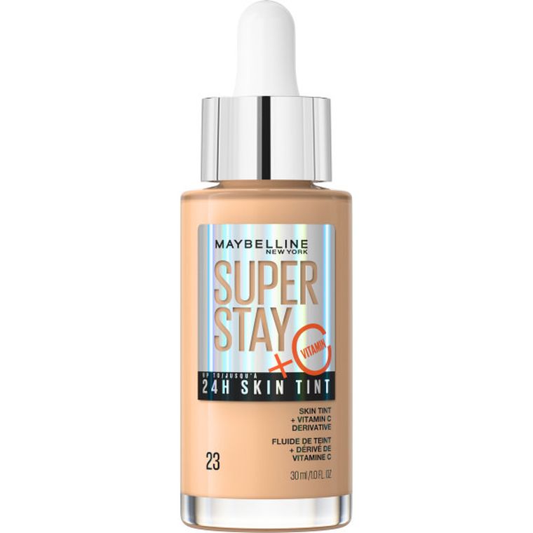 Maybelline, Super Stay 24H Skin Tint, długotrwały podkład rozświetlający z witaminą C, 23, 30 ml