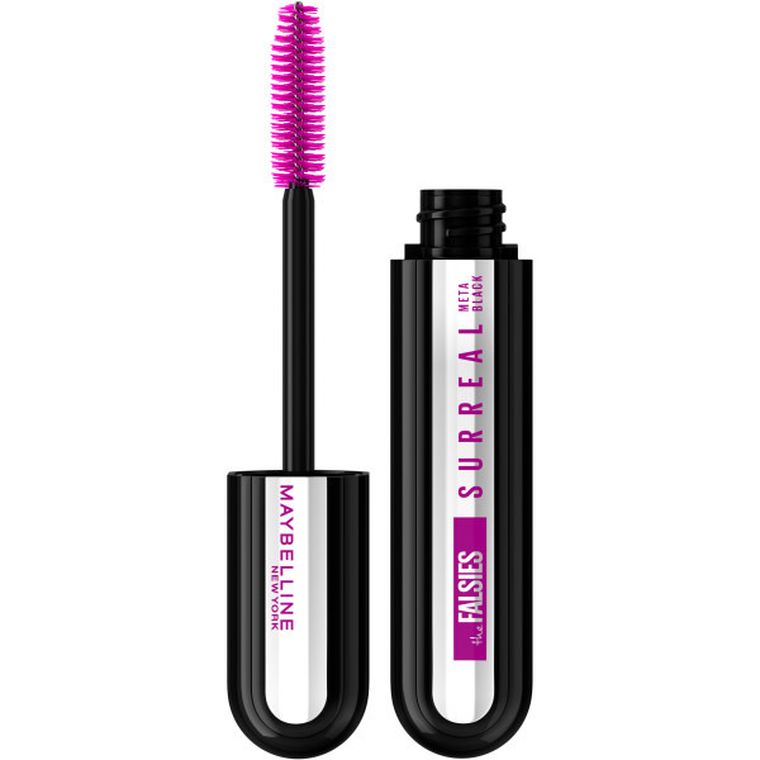 Maybelline, The Falsies Surreal Mascara, pogrubiająco-wydłużający tusz do rzęs, Meta Black, 10 ml