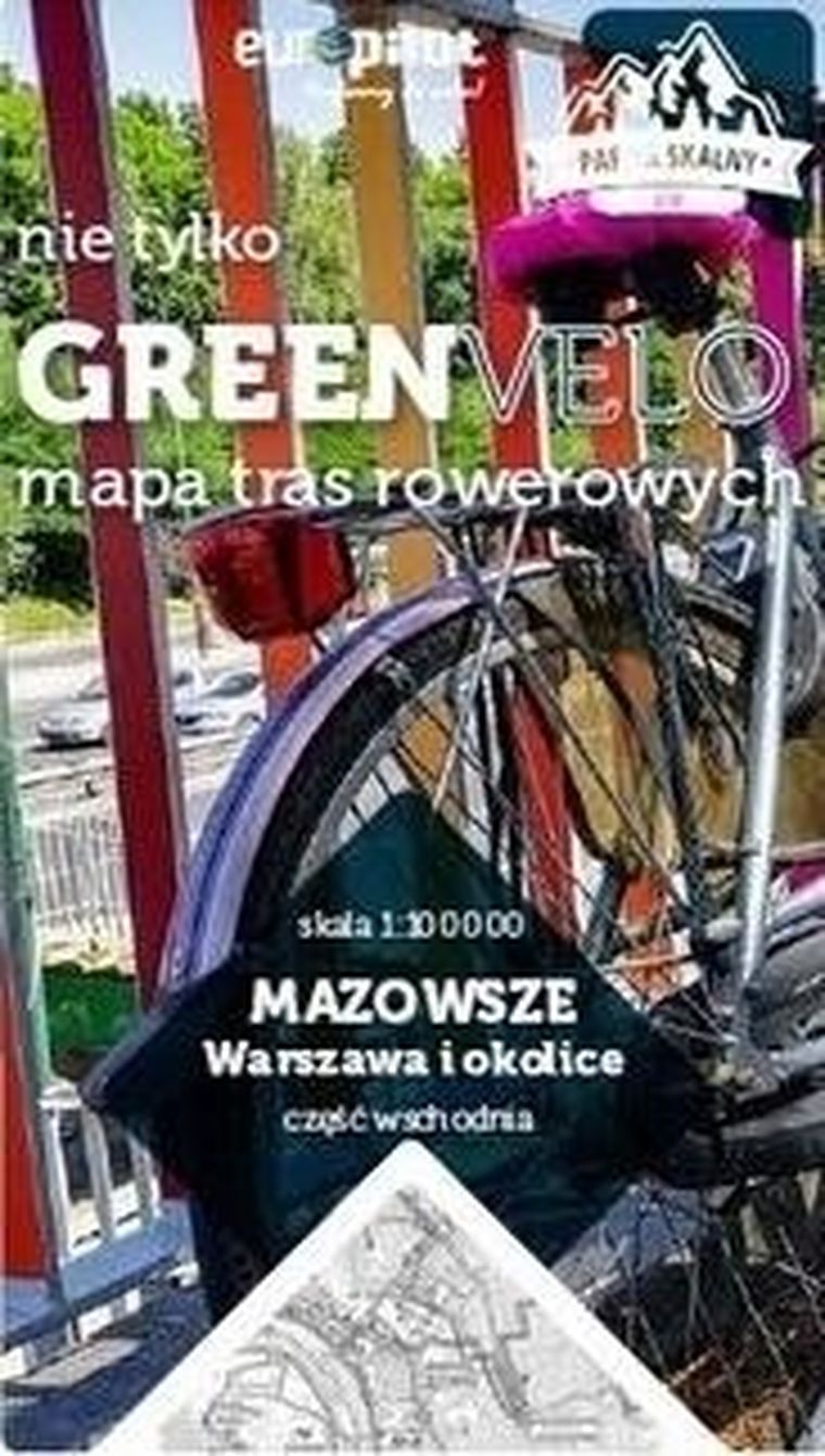 Mazowsze. Warszawa i okolice. Część wschodnia. Mapa tras rowerowych