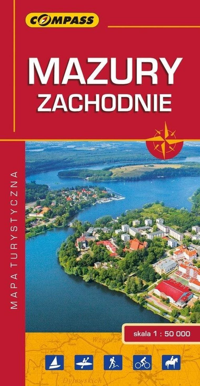 Mazury zachodnie. Mapa turystyczna 1:50 000
