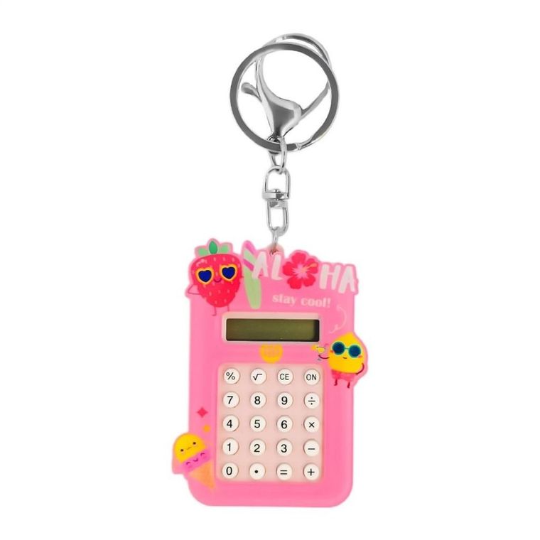 MCD, brelok kalkulator, akrylowy, truskawka