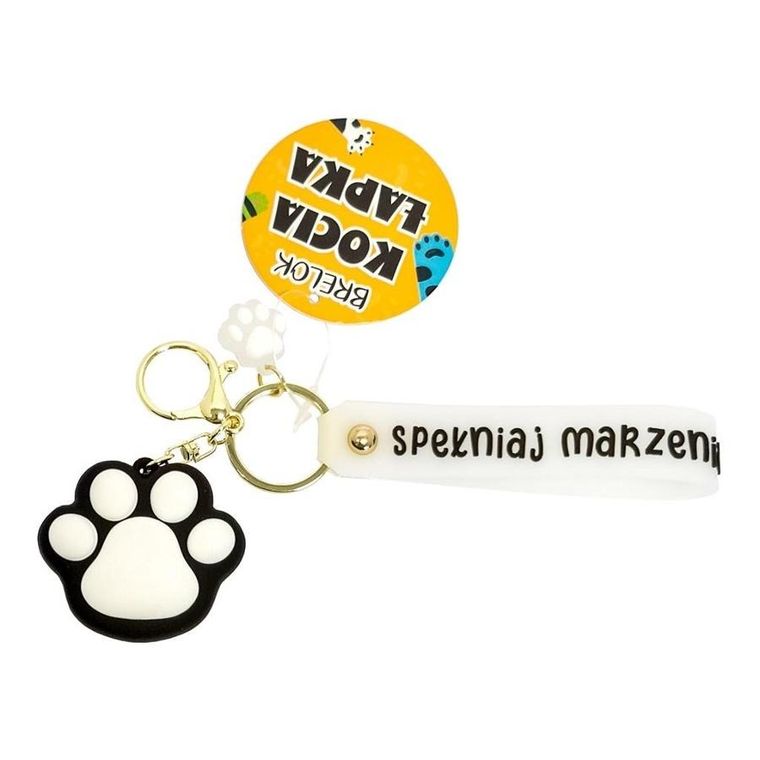 MCD, brelok, kocia łapka, czarny