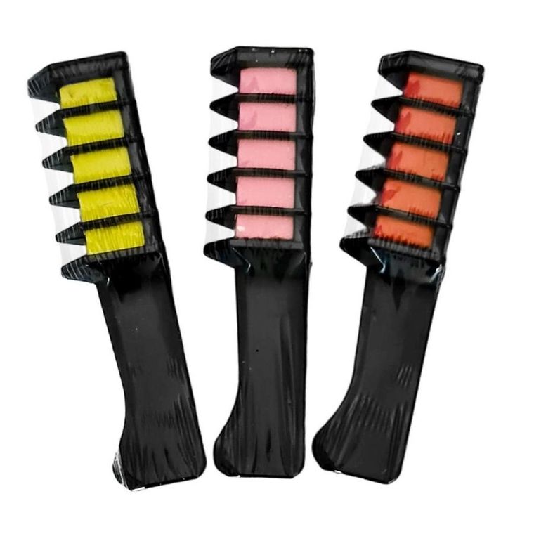 MCD, kreda do włosów w grzebieniu, 3 kolory