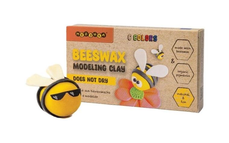 Medenka, modelina z wosku pszczelego, 6 kolorów