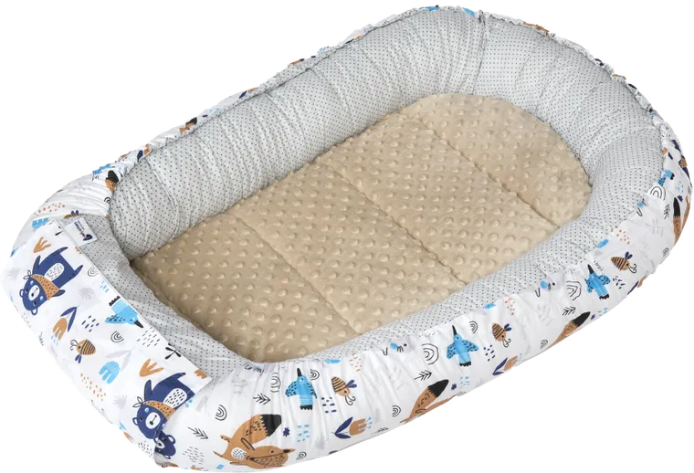 Medi Partners, Boho Animals, gniazdo niemowlęce, kokon solo, beżowy